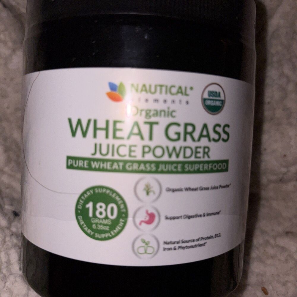 Wheatgrass Powder - USDA Certified Organic Wheat Grass Powder 180 Servings - Picture 1 of 3